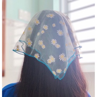 bandana hoa cúc trong suốt