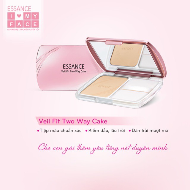 Phấn Nền Esance Siêu Mịn Lâu Trôi - Veil Fit Two Way Cake 11g