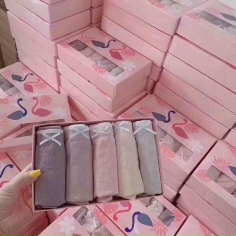 Hộp 5 Quần Lót Thiên Nga Kháng Khuẩn Xuất Nhật Hàng Cao Cấp Free Size 40-65kg !