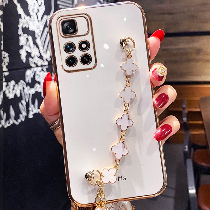 Ốp điện thoại KOOSUK silicon mềm có dây đeo tay cho Xiaomi Redmi Note 11 11S 10S 10 Pro Max