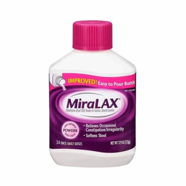 Bột uống hỗ trợ giảm táo bón MiraLax Mỹ hộp 574gr