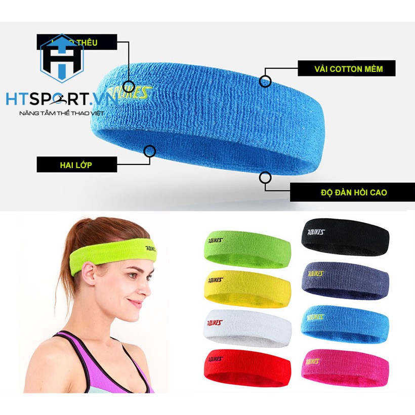 Băng Đô, Băng Trán Đeo Đầu Thể Thao Chạy Bộ Tập Gym Nam Nữ Thấm Mồ Hôi Headband Aolikes AL2108