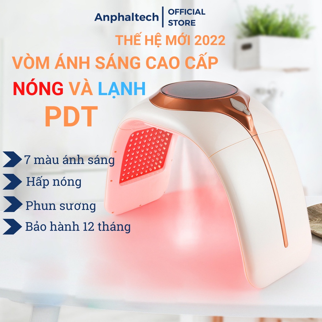 Vòm Ánh Sáng Sinh Học 7 Màu PDT, Máy Ánh Sáng Sinh Học Có Chức Năng Làm Nóng Phun Sương Nano Công Nghệ Hàn Quốc Cho Spa