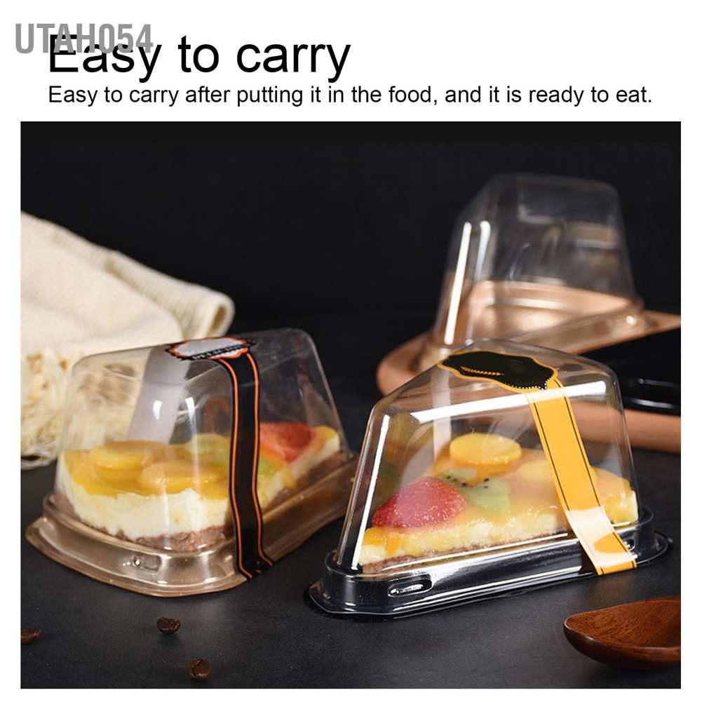 100 hộp nhựa đựng bánh ngọt tráng miệng hình tam giác tiện lợi