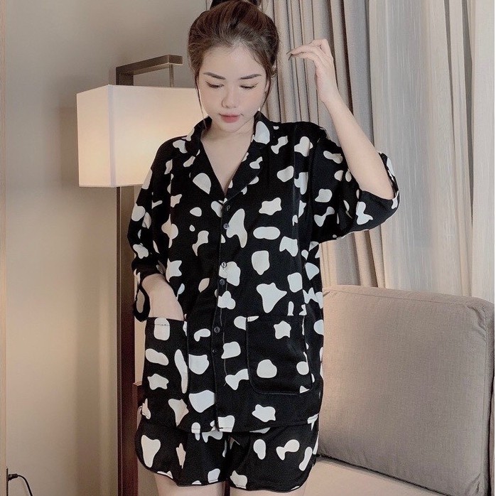[SIÊU HOT] Bộ Pijama Lụa Cộc Đùi 🍀 Bộ Mặc Nhà Lụa Mango Cao Cấp Mềm Mịn Thoáng Mát | BigBuy360 - bigbuy360.vn