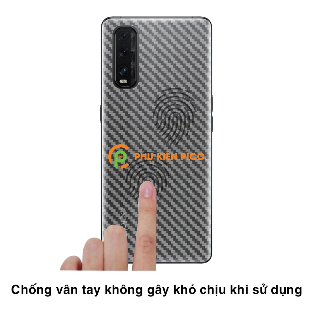 Dán lưng Oppo Find X2 trong suốt nổi vân Carbon 3D tản nhiệt tốt - Dán lưng vân Carbon Oppo Find X2