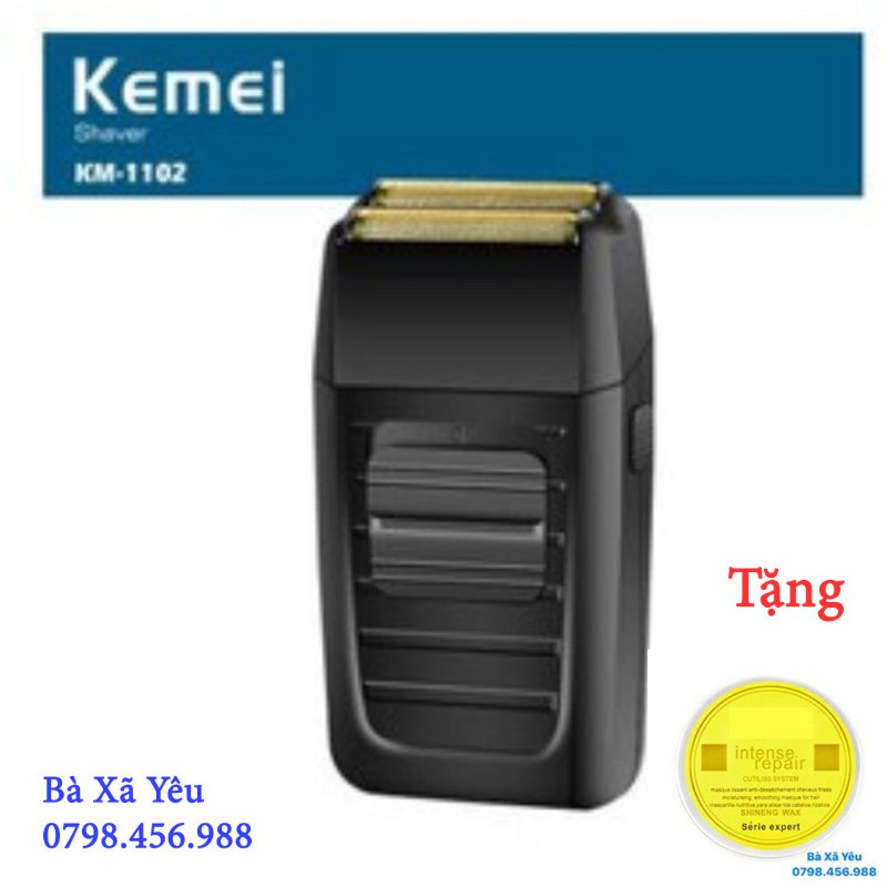 Máy cạo khô kemei KM-1102 + Gel vuốt tóc - BX1605
