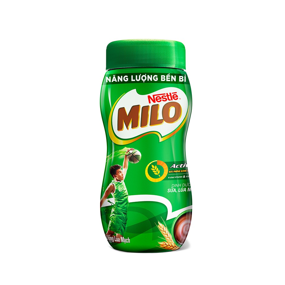 Combo 2 hũ thức uống lúa mạch Nestlé® Milo® nguyên chất hũ nhựa 400g