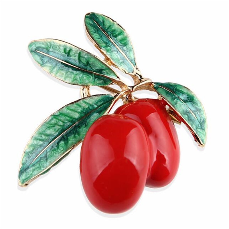 Ghim Cài Áo Hình Hoa Quả Đính Đá Tinh Xảo Thời Trang Cao Cấp Cho Nữ