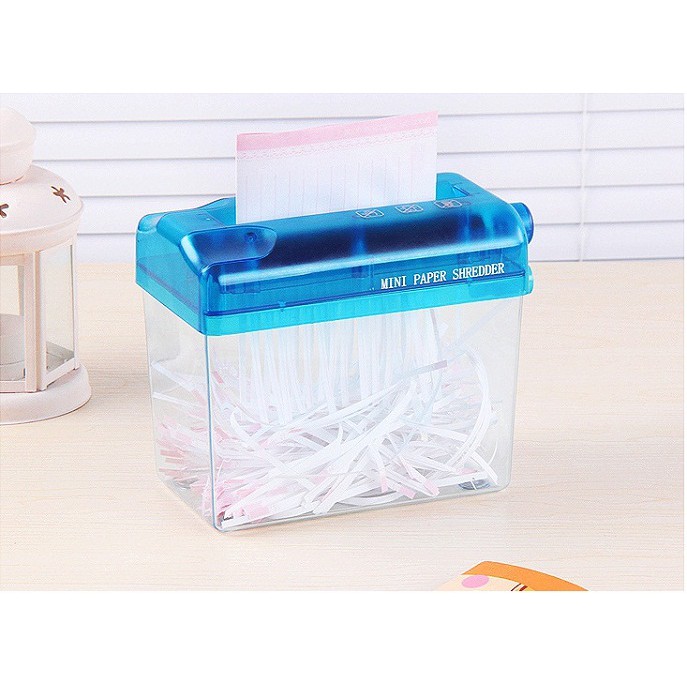 -Máy hủy giấy mini- - Máy hủy giấy văn phòng+ Tặng dao cắt giấy mini