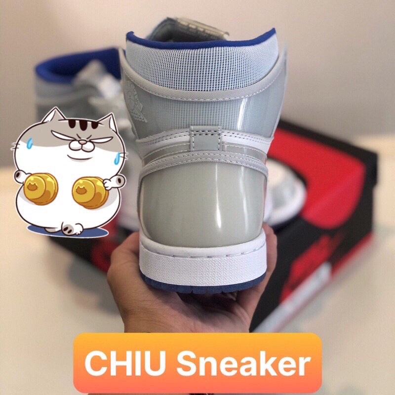 [ CHIU Sneaker ] Giày thể thao Jordan cổ cao zoom blue giày Sneaker jd1 zoom high blue white