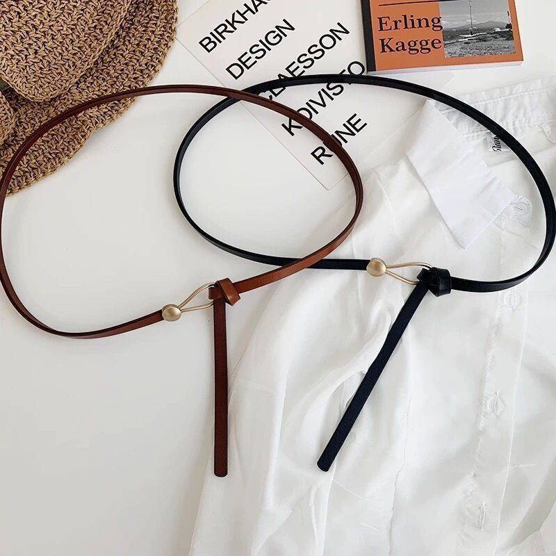 Thắt Lưng Da Bản Nhỏ Thời Trang Cho Nữ