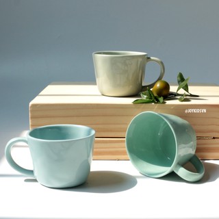 Ly sứ Indochine Amai cao cấp màu Pastel | Cốc sứ màu Pastel | Tách cà phê sứ có quai - Pastel porcelain Indochine cup