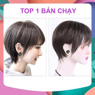   HÀNG SIÊU CẤP TẶNG LƯỚI TRÙM  BỘ TÓC GIẢ NGẮN TÉM DÀI CÓ DA ĐẦU SIÊU TỰ NHIÊN 