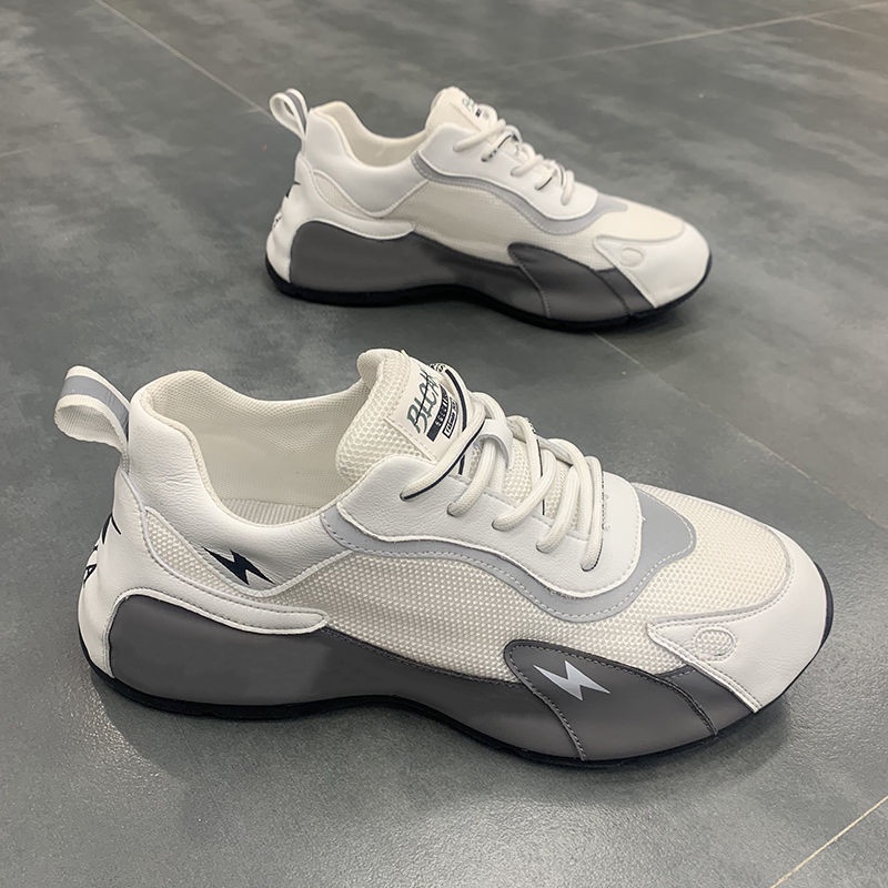 Giày sneaker IELGY tăng chiều cao phối lưới thoáng khí phong cách Hàn Quốc cho nam