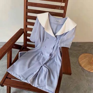 đầm phối cổ trắng