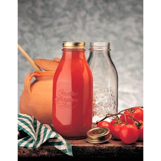 Chai thủy tinh nắp vặn Quattro 1000ml đựng sữa hạt, nước ép [365600]