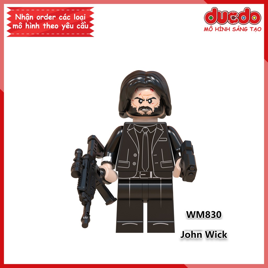 Minifigures siêu sát thủ John Wich cực chất - Đồ chơi Lắp ghép Xếp hình Mini Iron Man WM WM830