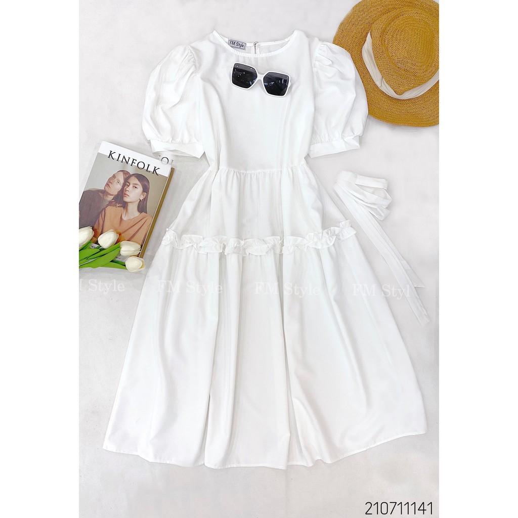 Đầm babydoll FMStyle váy nữ dáng dài nhún vai chất voan 2 lớp, nhẹ nhàng xinh xắn tôn dáng cho các nàng 210711141 | BigBuy360 - bigbuy360.vn