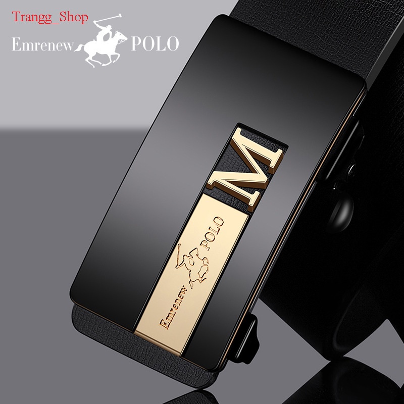 Thắt Lưng Nam EMRENEW POLO Da Bò 2 Lớp Full Hộp Đựng