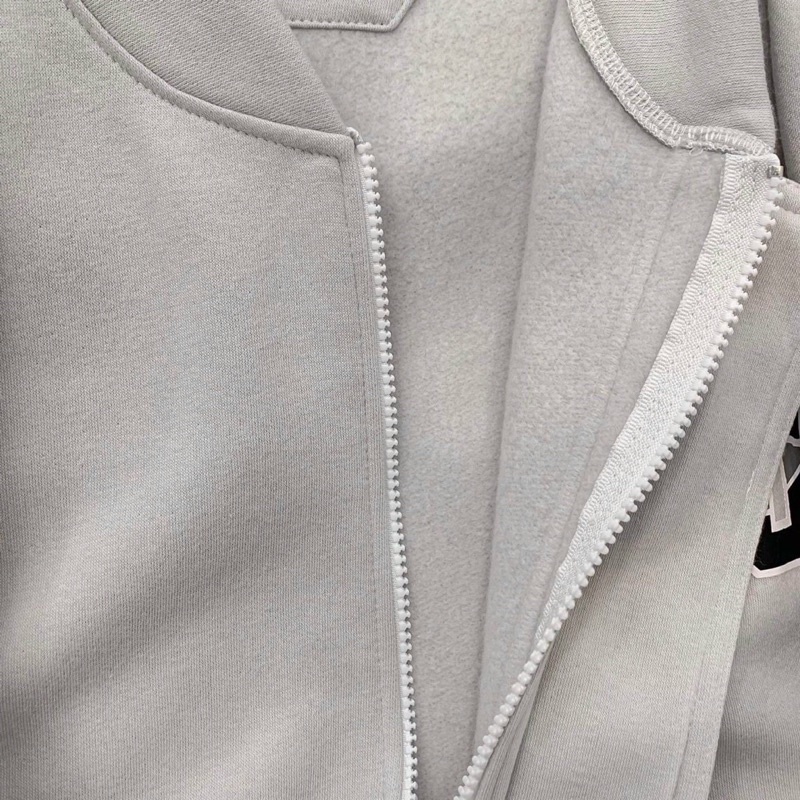 Áo Khoác Bomber HOPING Màu Xám Form Rộng Unisex Ulzzang