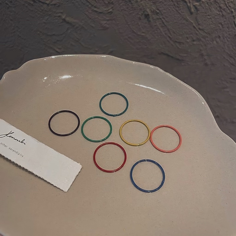 Set Nhẫn Màu Trơn - NHAN1080