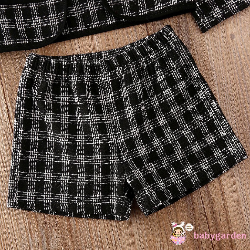 Bộ áo khoác + quần short phong cách ngọt ngào cho bé gái