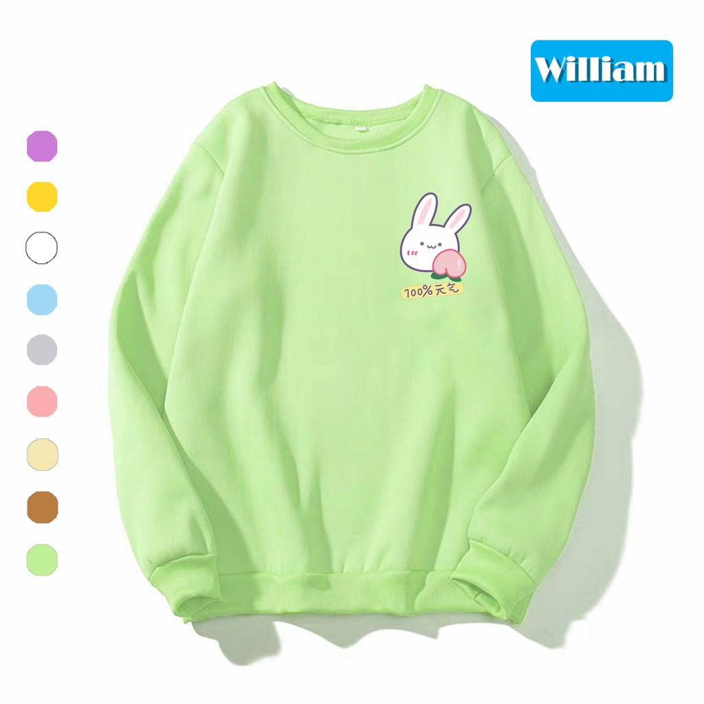 [FREESHIP_50K] Áo sweater nam nữ in hình Thỏ cực cute, chất nỉ dày dặn, hợp làm áo cặp William - DS121