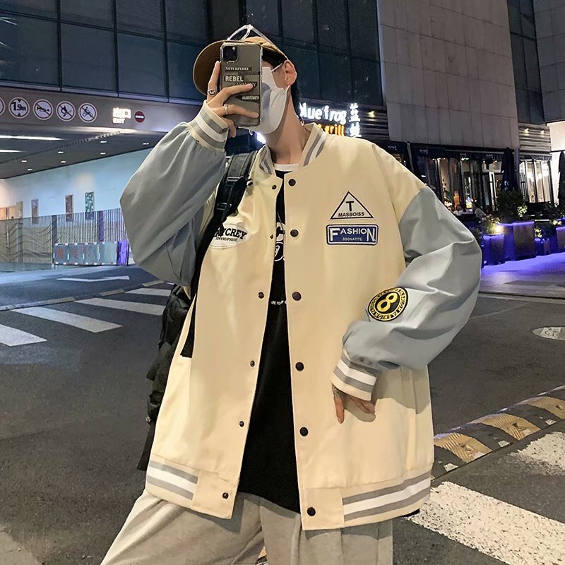 Áo khoác bóng chày form rộng FASHION vải dù cao cấp ❤️Áo bomber Varsity dáng Unisex nam nữ D03