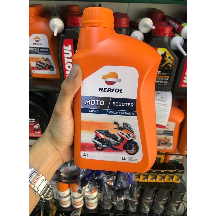 Nhớt tổng hợp cao câos cho xe tay ga Repsol Moto Scooter 5W40 1L