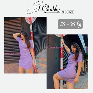 Đầm body bigsize cổ đức 55-95kg - T.Chubby Bigsize