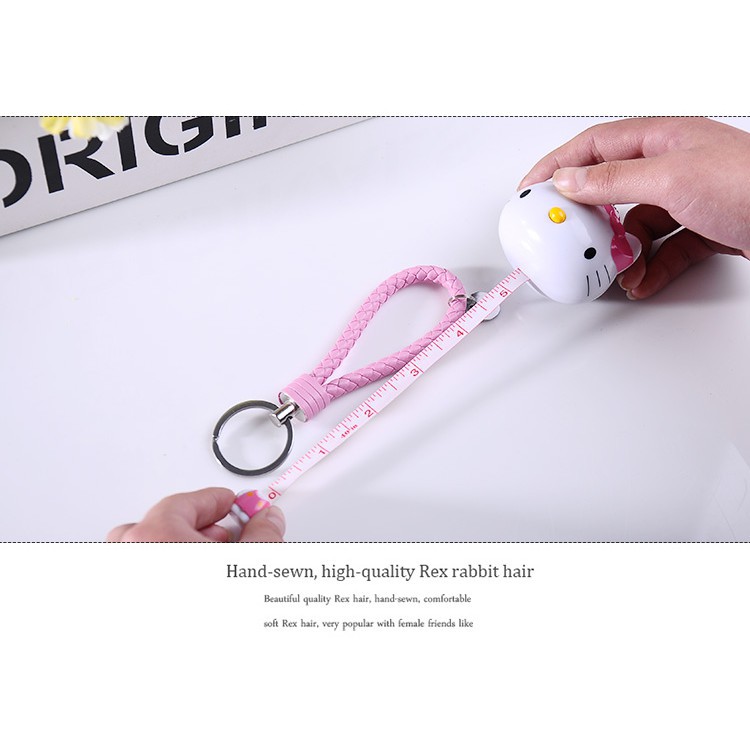 Thước Dây Tự Động Mini 1.0m Hình Hello Kitty Dễ Thương