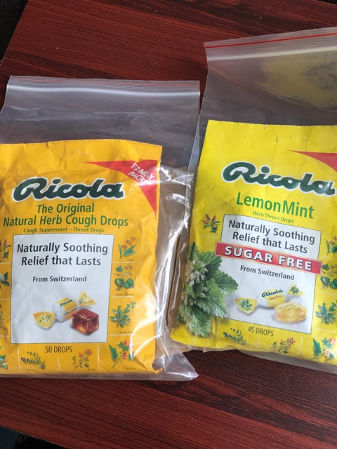 Kẹo thảo mộc Ricola 45 viên có thể sử dụng cho người tiểu đường và low carb,das