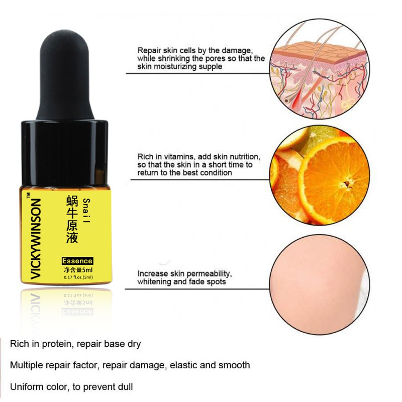 Tinh chất dưỡng da chiết xuất từ ốc sên axit hyaluronic dưỡng ẩm chống lão hóa hỗ trợ giảm mụn 5ml | BigBuy360 - bigbuy360.vn