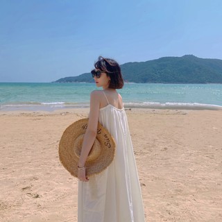Váy 2 dây trắng đi biển cực đẹp