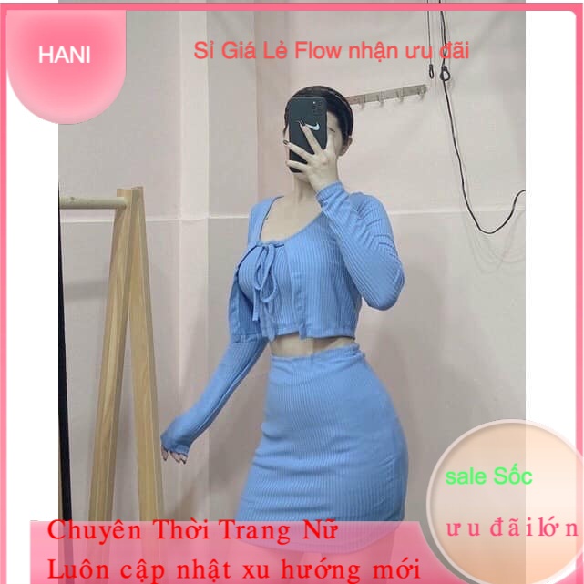 SET 3 MÓN ĐẦM THUN GÂN SIÊU XINH Ôm Body Dáng chuẩn Đẹp