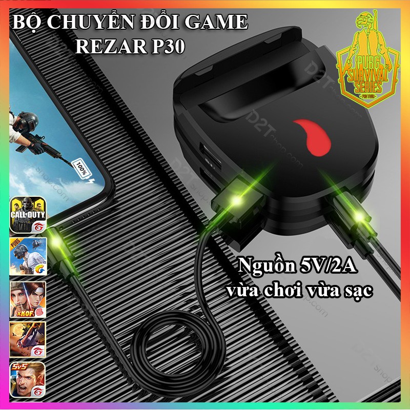 REZAR P30 PHIÊN BẢN NÂNG CẤP 2 | LINGZHA 2| Kết nối: có dây/bluetooth chơi PUBG,Call of Duty,cho cả Androi và iOS