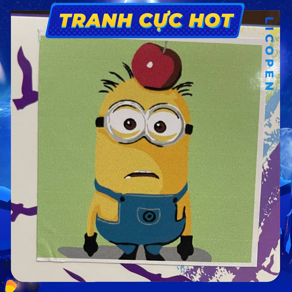 [CÓ SẴN] Tranh Tô Màu Theo Số Licopen cho Trẻ Em - Tranh Minion 2 mắt - DN9