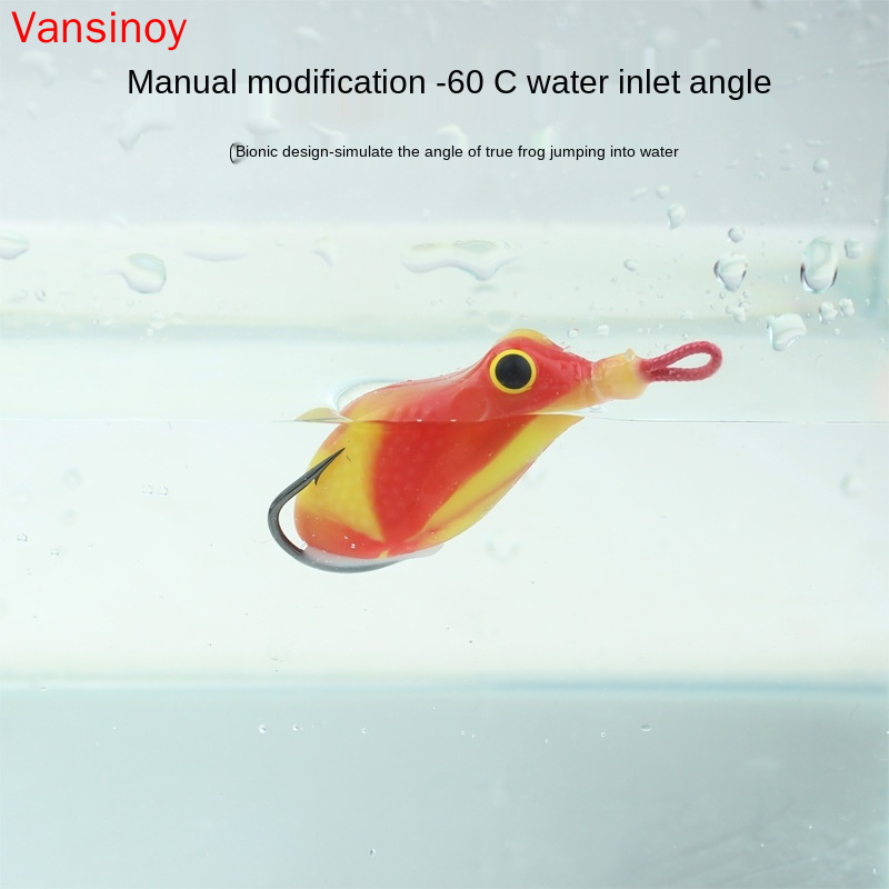 Mồi Câu Cá Giả Hình Ếch Kèm Móc Câu Mềm 4cm 9g