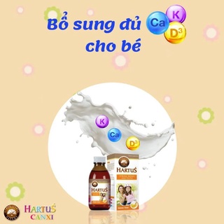 Canxi cho bé Hartus bổ sung Calcium và D3, giúp phát triển chiều cao tối đa cho bé sơ sinh, 1, 2 tuổi