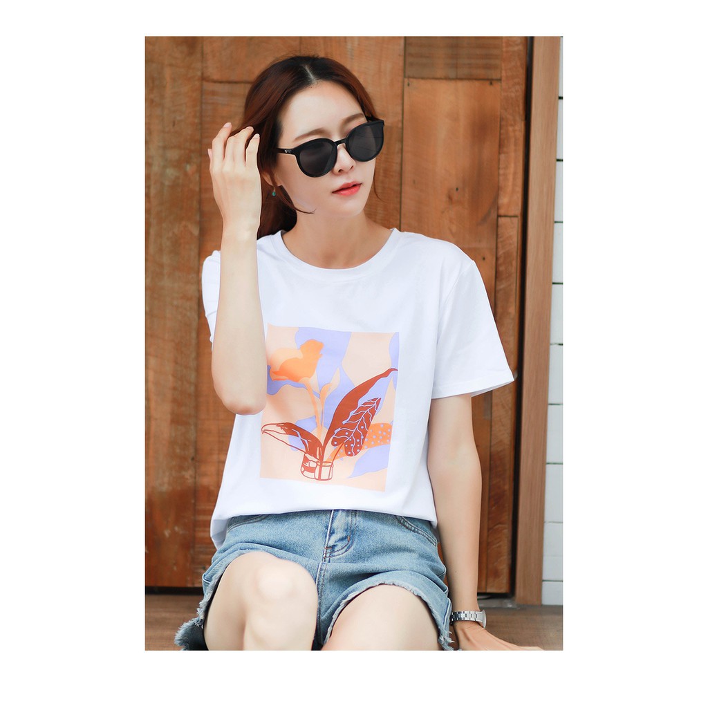 Áo Thun In Hình Họa Tiết Retro Hàn Quốc -Hot Trend Hè 2020