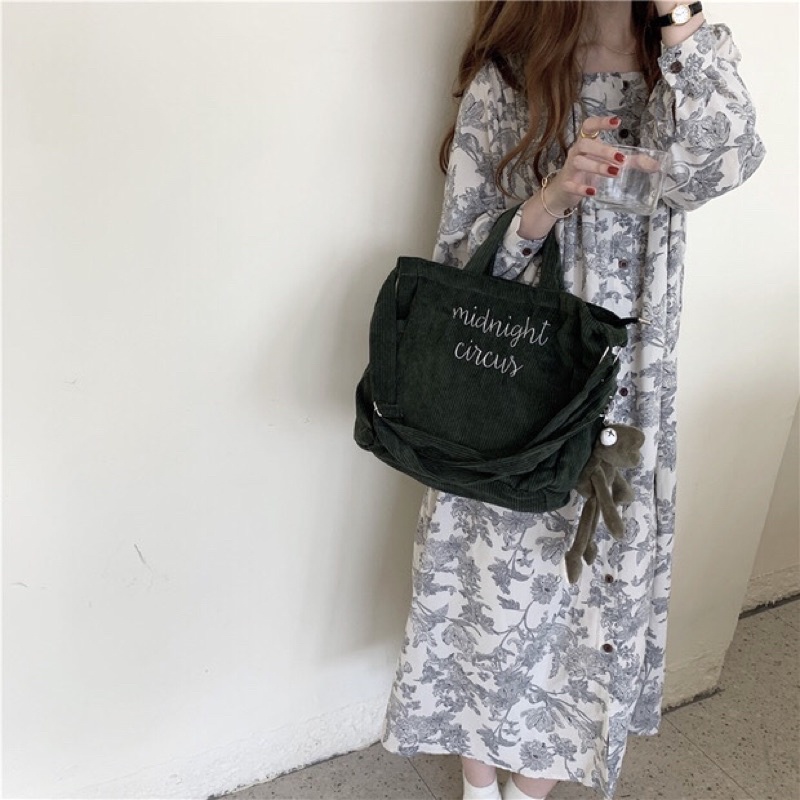 Túi đeo chéo công sở Midnight vải tike dày vừa a4 (có sẵn+hình thật)