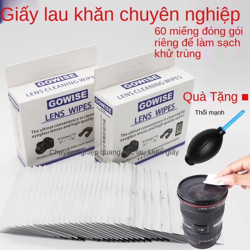 ☈Giấy lau ống kính máy ảnh Canon SLR Khăn thân Sony Micro đơn làm sạch hiển vi chuyên nghiệp