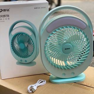 Quạt sạc tích điện có đèn led km-f0336