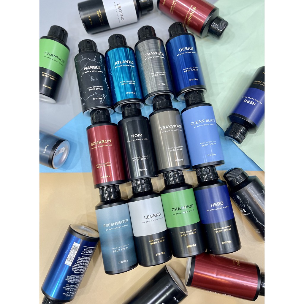 [Đủ Mùi] Xịt Thơm Toàn Thân Dành Cho Nam Bath And Body Works Body Spray For Men 104g