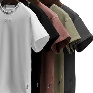 ASRV Mens Cotton Sports T-shirt Korean Embroidery Logo Loose Plus Size  Fashion Casual Bottoming Shirt 2020 New