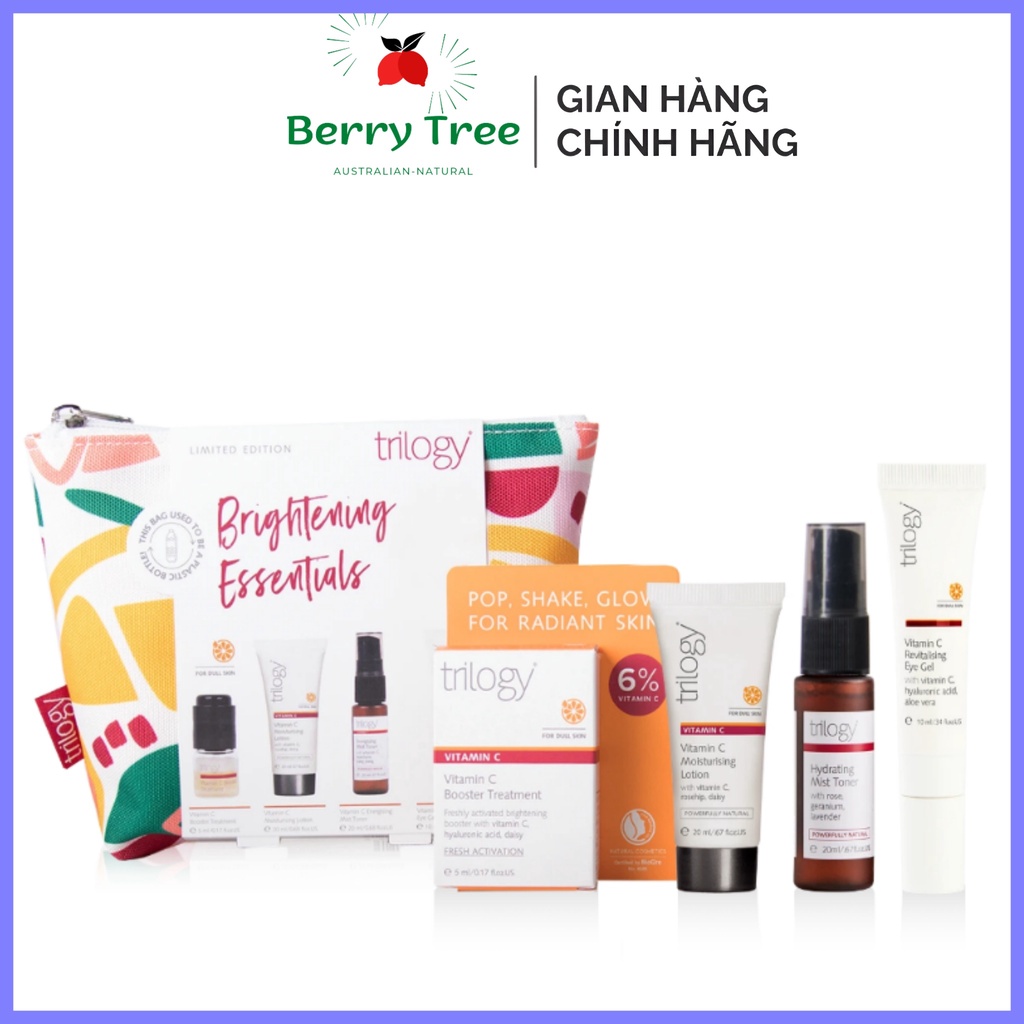 Trilogy Bộ Sản Phẩm Dưỡng Sáng Da Vitamin C Phiên Bản Giới Hạn Brightening Essentials - Limited Edition (BR)