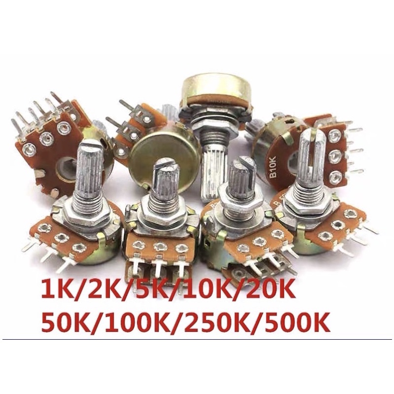 Biến trở  đơn 1K, 2K, 5K, 10K, 20K, 50K, 100K, 500K WTH