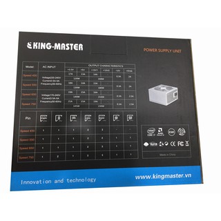 Nguồn 650W Kingmaster (12 phân) Sata Speed