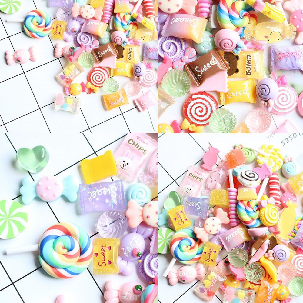 [Hàng mới về] 30 Phụ kiện trang trí móng tay 3d bằng nhựa acrylic độc đáo nhiều màu